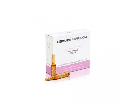 GERMAINE DE CAPUCCINI Veido ampulės Shock Fluids Sos Stressage 10×1.5ml